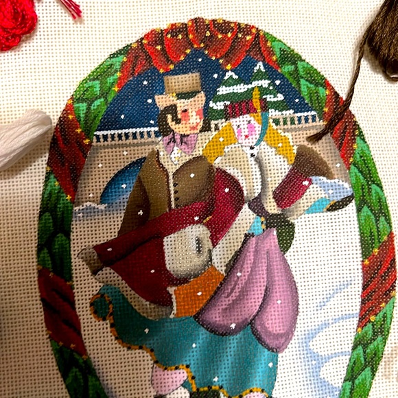 NEW pair of skaters in the park needlepoint kit-NWT - Picture 3 of 4
